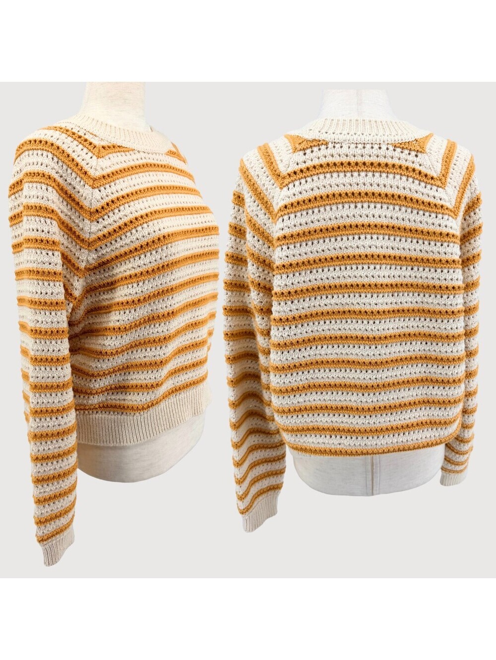 Marine Layer Montecito Crewneck Stripe Sweater S - Picture 3 of 9